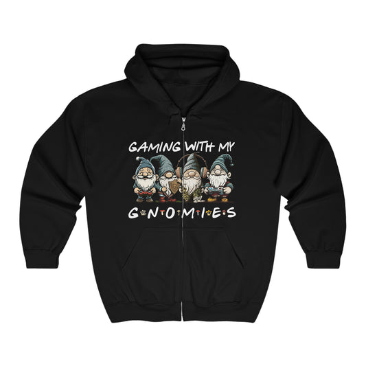 SGK Gaming with my Gnomies Front Unisex Heavy Blend™ Full Zip Hooded Sweatshirt