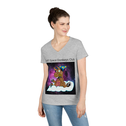 DeFi Space Donkeys #25 Ladies' V-Neck T-Shirt