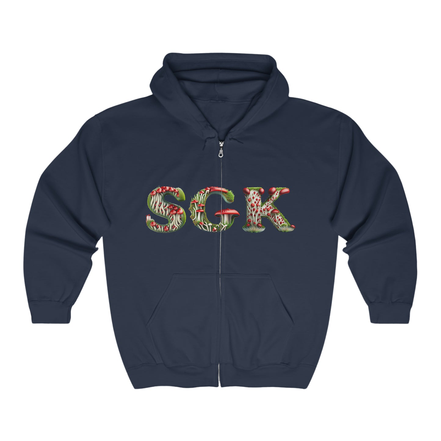 SGK Mushroom Front Unisex Heavy Blend™ Full Zip Hooded Sweatshirt