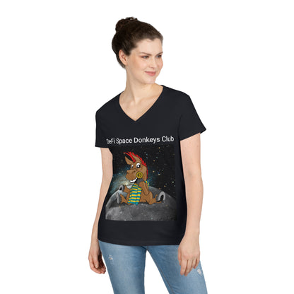DeFi Space Donkeys #24 Ladies' V-Neck T-Shirt