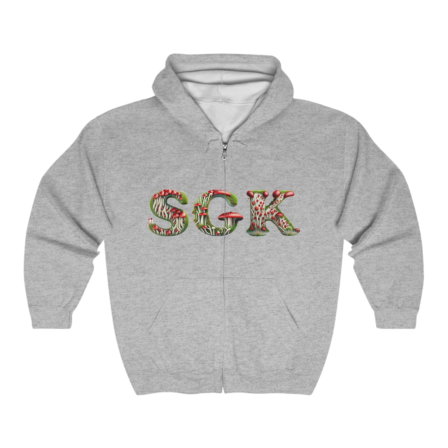 SGK Mushroom Front Unisex Heavy Blend™ Full Zip Hooded Sweatshirt