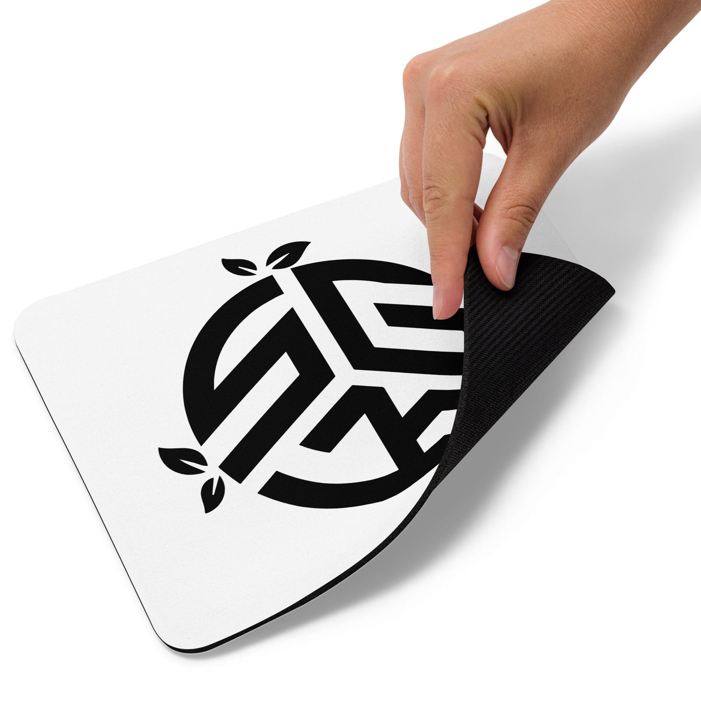 SGK Black Circle White Mouse pad