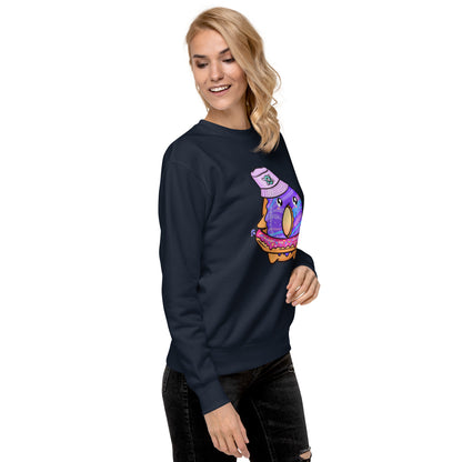 Loopy Donut #5857, Unisex Premium Sweatshirt, Bellabookie #2388